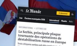 Le Monde: Serbia is the main center of Russian actions to destabilize Europe