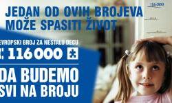 The first national campaign on the European number for missing children in Serbia